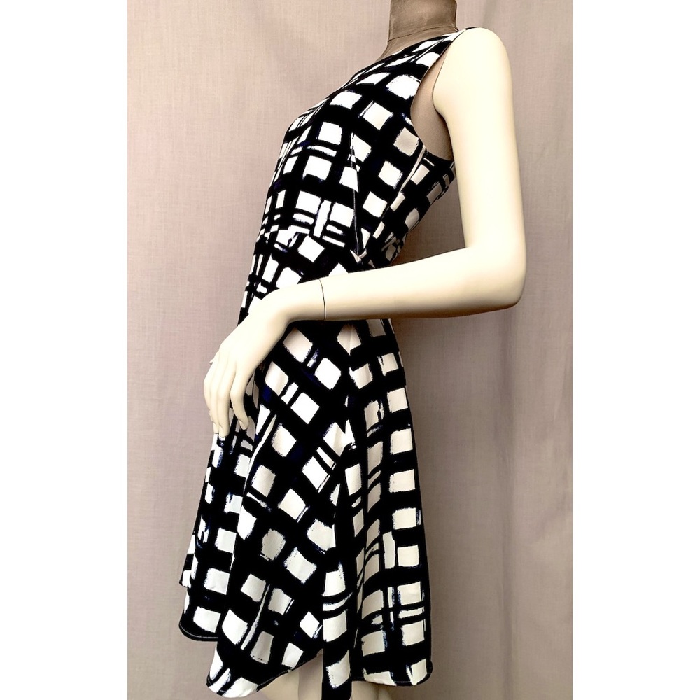 The Limited Navy/White Macro Plaid F&F Dress 6